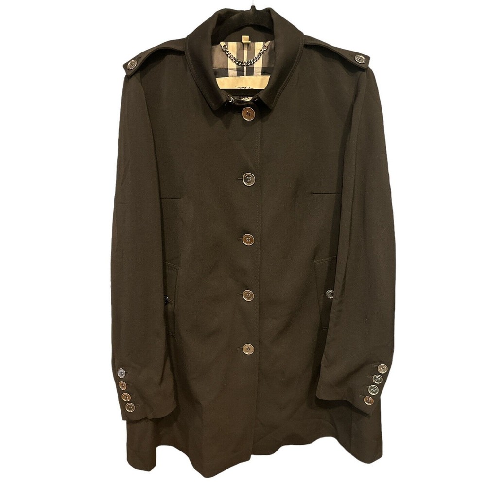 Burberry Women’s Button Up Jacket Made In Italy‎ Black Sz 14